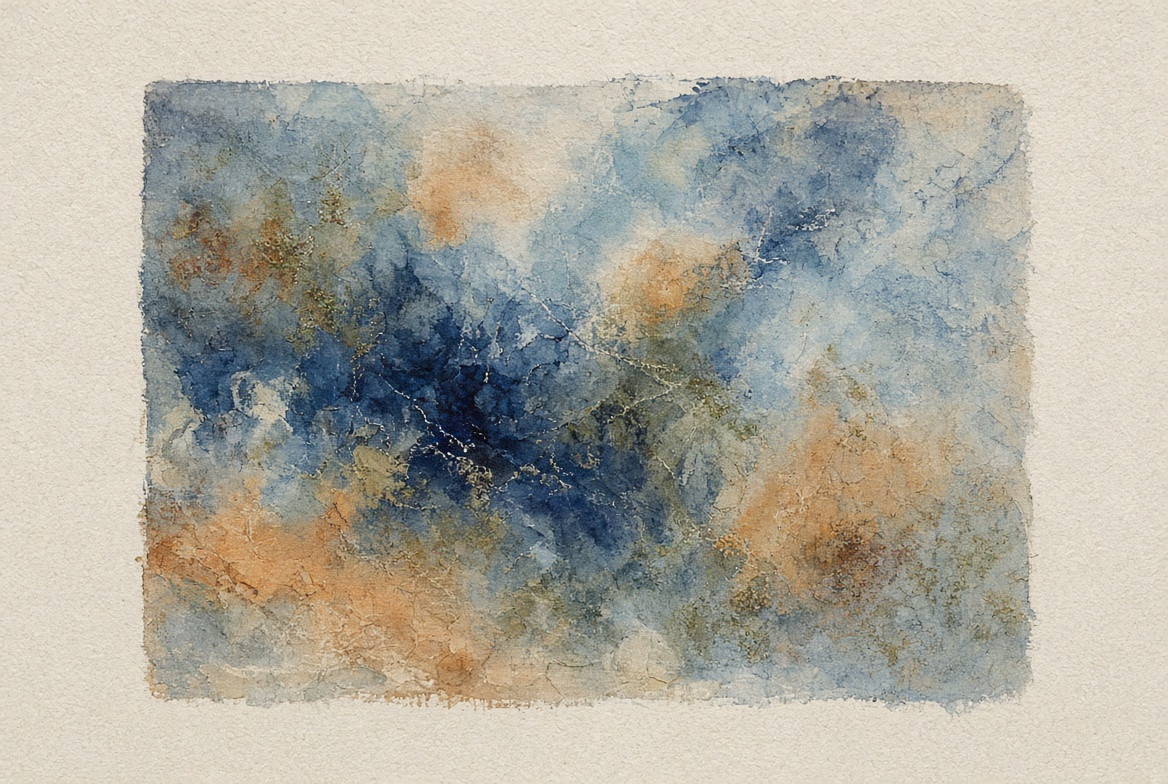 Dense pigment redistributed as transparent layers